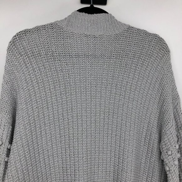 Madewell Grey Bobble Cardigan / Open front Sweater in Cool Fog Long sleeve S - Picture 6 of 16